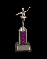Ballerina loser fantasy football trophy.