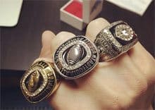 Multiple fantasy football championship rings