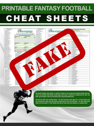 Fake Fantasy Football Cheat Sheet