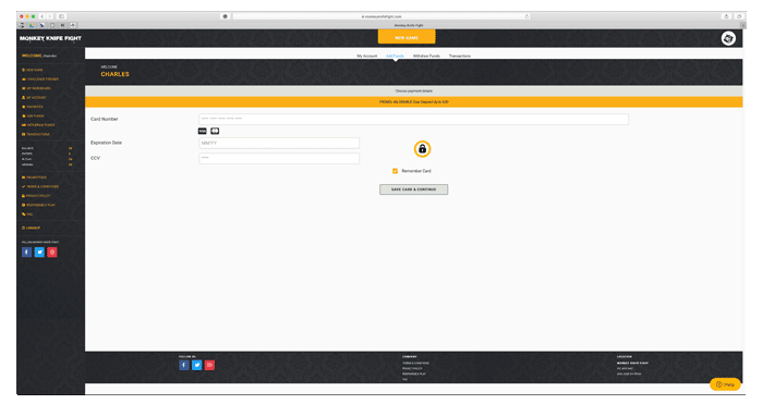Monkey Knife Fight Dashboard