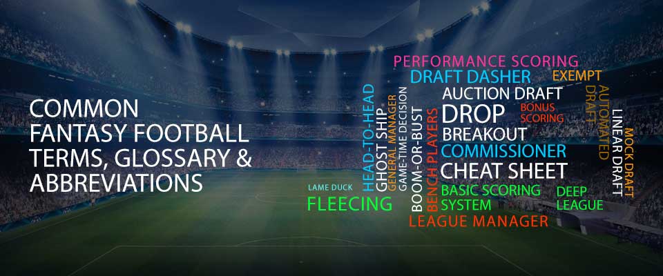 Fantasy Football Abbreviations for Common Terms