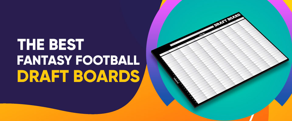 Zieglerworld Reusable Fantasy Football Draft Board Chart Kit - Holds Up to  12 Teams & 22 Rounds + Marker