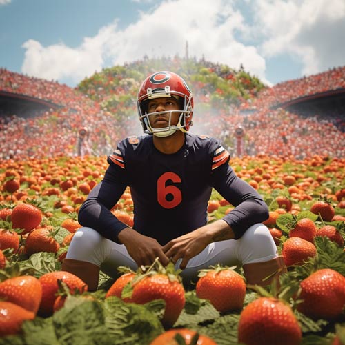 Justin Fields Fantasy Football Name - Strawberry Fields Forever